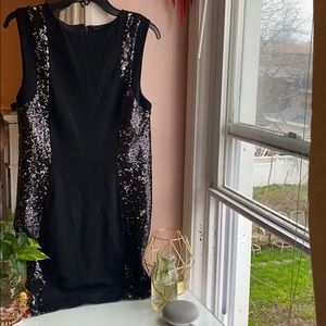 Black sequence dress mini